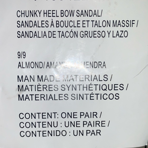 NEW Studio 1886 chunky heel bow sandal almond 9 - Picture 7 of 7